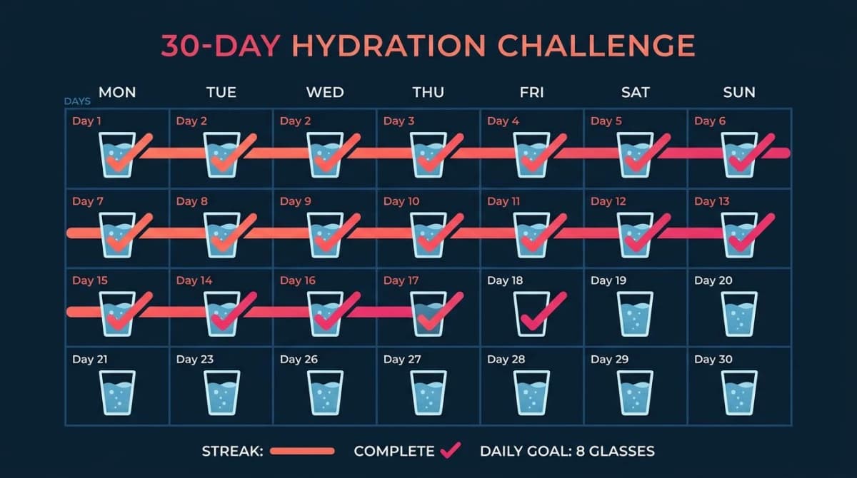 30 Day Water Challenge: Hydration Plan + Tracker (2026)