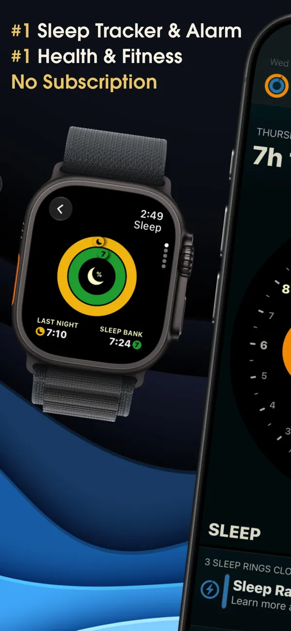 AutoSleep Apple Watch sleep rings and overnight summary.
