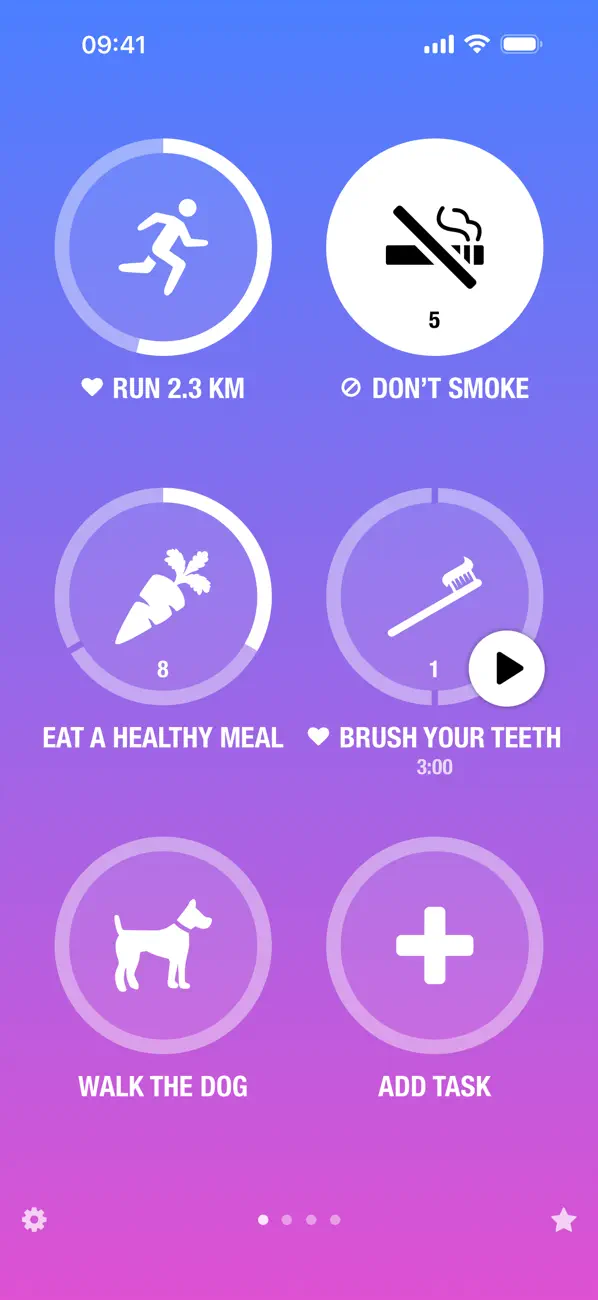Streaks daily habit completion screen.
